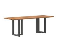 CIOURSTO Dining Table - Solid Oak Table for Kitchen, Dining Room and Bistro (220 x 80 x 74 cm)