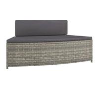 CIOURSTO Ensemble de Baignoire de Massage Extérieur, Bois Massif en Polyrotin Noir, Banc, étagère et Marche, Design Moderne (2 bancs)