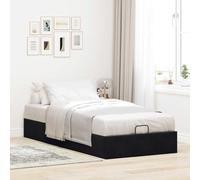 CIOURSTO Ottoman Bed Frame-Velvet Fabric Storage Bed Frame for Bedroom (100 x 200 cm)