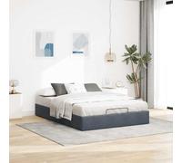 CIOURSTO Ottoman Bed Frame-Velvet Fabric Storage Bed Frame for Bedroom (140 x 190 cm)