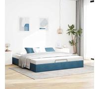 CIOURSTO Ottoman Bed Frame-Velvet Fabric Storage Bed Frame for Bedroom (160 x 200 cm)
