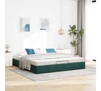 CIOURSTO Ottoman Bed Frame-Velvet Fabric Storage Bed Frame for Bedroom (200 x 200 cm)