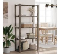 CIOURSTO Rack de Rangement - Rack de Rangement en Bois Massif Multifonctionnel à Trois Niveaux adapté à la Maison, au Bureau, au Garage, à la Salle de Bain, au Salon et à la (80 x 38 x 170 cm)