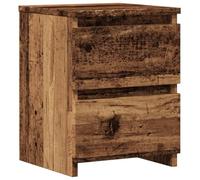 CIOURSTO Table de Chevet en Bois, Bois D'ingénierie, Petite Armoire D'appoint de Chambre avec 2 Tiroirs pour Photos, Décorations ou Fleurs, 30 x 30 x 40 cm ((1pcs))