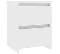 CIOURSTO Table de Chevet en Bois, Bois D'ingénierie, Petite Armoire D'appoint de Chambre avec 2 Tiroirs pour Photos, Décorations ou Fleurs, 30 x 30 x 40 cm ((1pcs))