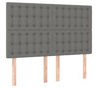 CIOURSTO Tête de Lit Capitonnée 2 Pièces en Tissu Hauteur Réglable Bouton de Dossier de Lit Têtes de Murales Capitonnées pour la Décoration de la Chambre à Coucher (144 cm de Haut)