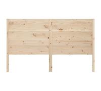 CIOURSTO Tête de Lit en Bois de Pin Massif pour Lit, Finition Naturelle Non Traitée, Complément de Cadre de Universel pour Chambre Adulte (166 x 100 cm)