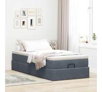 CIOURSTO Velvet Upholstered Ottoman Bed Frame - Bedroom Storage Bed Frame with Spacious Under-Bed Compartment, Hydraulic Lift Access, Comfortable & Stylish Home Decor (80 x 200 cm)