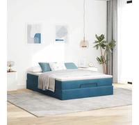 CIOURSTO Velvet Upholstered Ottoman Bed Frame - Bedroom Storage Bed Frame with Spacious Under-Bed Compartment, Hydraulic Lift Access, Comfortable & Stylish Home Decor (140 x 200 cm)