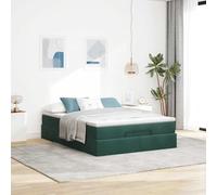 CIOURSTO Velvet Upholstered Ottoman Bed Frame - Bedroom Storage Bed Frame with Spacious Under-Bed Compartment, Hydraulic Lift Access, Comfortable & Stylish Home Decor (140 x 200 cm)