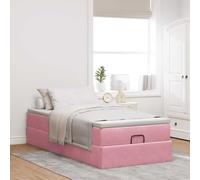 CIOURSTO Velvet Upholstered Ottoman Bed Frame - Bedroom Storage Bed Frame with Spacious Under-Bed Compartment, Hydraulic Lift Access, Comfortable & Stylish Home Decor (90 x 190 cm)