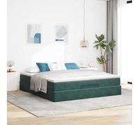 CIOURSTO Velvet Upholstered Ottoman Bed Frame - Bedroom Storage Bed Frame with Spacious Under-Bed Compartment, Hydraulic Lift Access, Comfortable & Stylish Home Decor (180 x 200 cm)