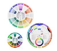 CIOUYAOS 3 Cercle chromatique, Cercle de Couleur, Roue de Couleur de Poche créative, Guide de mixage de Couleurs, étanche à l'eau, Aquarelle Outil pédagogique
