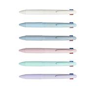 CIOUYAOS 4 couleurs stylos à bille, quatre multicolores rétractables lisses 0,5 mm pour bureau, fournitures scolaires, étudiants, enfants, cadeau (6)