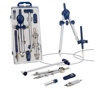 CIOUYAOS Lot de 7 compas professionnels pour géométrie - Compas en métal avec roue et verrou pour la géométrie, boussole de dessin de précision pour les fournitures scolaires pour étudiants avec boîte