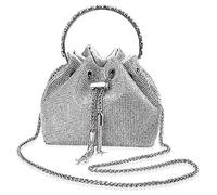 CIOUYAOS Pochette Femme, Argentée Paillettes Sac a Main avec Poignée Bandouliere Chaîne pour Soiree Fête Ceremonie Mariage