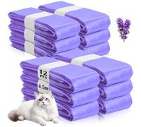 CIOXSOIO 12 Pièces Recharge Poubelle a Couche, 4.5m Sacs à Litière pour Chats, Résistance Barrière Anti-Odeurs, Compatible avec Litter Genie LitterLocker, Tous les Types de Recharges