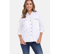 CIPO & BAXX Chemisier gris / blanc, Taille L