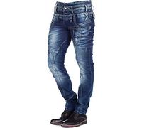 Cipo & Baxx Jean Coupe Droite pour Homme avec Taille Multiple - Bleu - W30C-1180-STANDARD-30/34-P