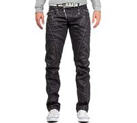 Cipo & Baxx Jean Homme Coupe Regular et Slim, Style Biker et Effet usé | Différents modèles avec détails stone washed, destroyed et cargo, coutures contrastantes, poches et fermetures zippées