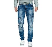 Cipo & Baxx Jeans pour Hommes CD466-bans Bleu W42/L32