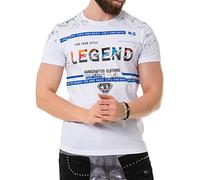 Cipo & Baxx T-shirt d'été pour homme, CT715-blanc, XXL