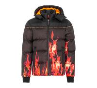 CIPO & BAXX Veste d’hiver jaune / rouge feu / noir, Taille L