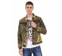 Cipo & Baxx Veste en jean délavé pour homme, jaune, L