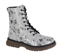 Cipriata Bottes Annetta Femmes – mousse mémoire, floral, lacets et zip – Gris