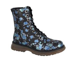 Cipriata Annetta Bottines en cuir marron à lacets pour femme avec fermeture éclair, taille EU: 12.5, bleu/noir, 40 EU