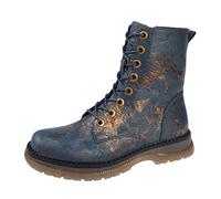 Cipriata Annetta Bottines hautes à lacets et fermeture éclair 8 œillets pour femme, Bleu marine bronze multicolore, 38 EU