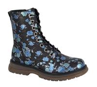 Cipriata Bottes Annetta Femmes mousse mémoire floral lacets et zip Noir