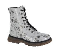 Cipriata Annetta L310LFP-5 Bottes tendance à lacets pour femme Gris verni floral Taille 38, Motif floral gris., 38 EU