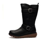Cipriata Arcisa Femmes mi-Longueur Bottes Boucle Fermeture Éclair Bottes Noir