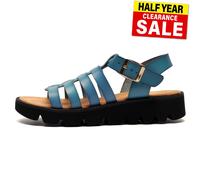 Cipriata Azia Sandale Wedge Casual De Plage Pour Femmes Bleu