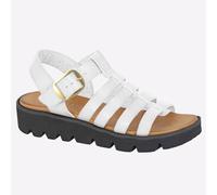 Cipriata Azia Sandales Wedge De Plage À Boucle Pour Femmes Blanches