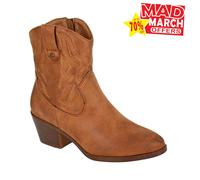 Cipriata Bertilla Ouest Cowgirl Femmes Mémoire Mousse Bottines Fermeture Éclair