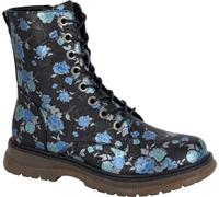 Cipriata - Bottines pour femmes "Annetta", Floral DF2411 (39,5 EU) (Noir/Bleu)