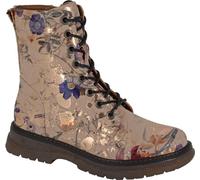Cipriata - Damen Springerstiefel "Annetta", Floral DF2285 (43 EU) (Ecru/Gold)