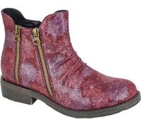 Cipriata - Damen Stiefeletten "Agatina", Floral DF2492 (42 EU) (Burgunderrot)