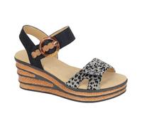 Cipriata Danta Sandale À Talon Wedge Léopard Pour Femme Noire