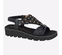 Cipriata Femmes Salvia Mode Floral Plage Mode Décontracté Sandale Noir
