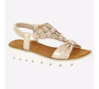 Cipriata Femmes Salvia Mode Floral Plage Mode Décontracté Sandale Or