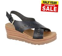 Cipriata Gavina Femmes Designer Compensé Bride Arrière Mode Sandale Détente Noir