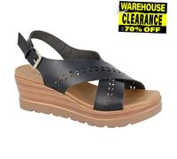 Cipriata Gavina Femmes Designer Compensé Bride Arrière Mode Sandale Détente Noir