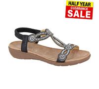 Cipriata Giada Sandale De Plage Femme Bijou Mode Été Noir