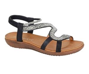 Cipriata L656 SERPENT Sandales à bride élastique avec strass pour femme