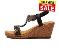 Cipriata Ora Sandale À Talon Élastique Bijou Pour Femme Noir