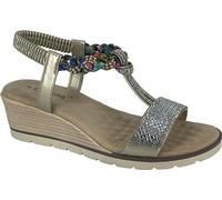 Cipriata - Sandales "Gilda" pour femmes, ornées de strass DF2328 (37 EU) (Or)