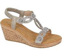 Cipriata - Sandales "Ora" pour femme, ornées de bijoux DF2416 (38 EU) (Étain)